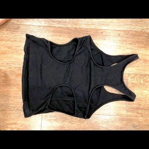 Black cutout tight tank